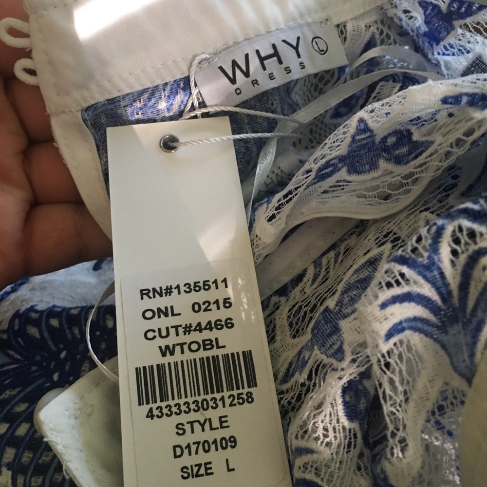 Blue, white dress new with tag - Picture 4 of 6